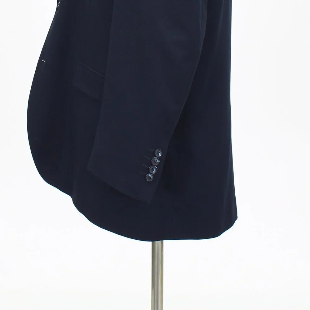 Croft & Barrow 42R Navy Solid 2-Button Sport Coat Blazer Jacket T653